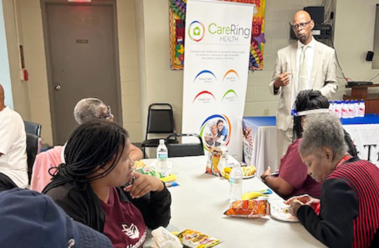 Read more about the article Patriot+ CareRing Health Hosts Heartwarming Chat + Chew Event at Four Freedoms House, Bringing Laughter, Learning, and Connection to Local Seniors!