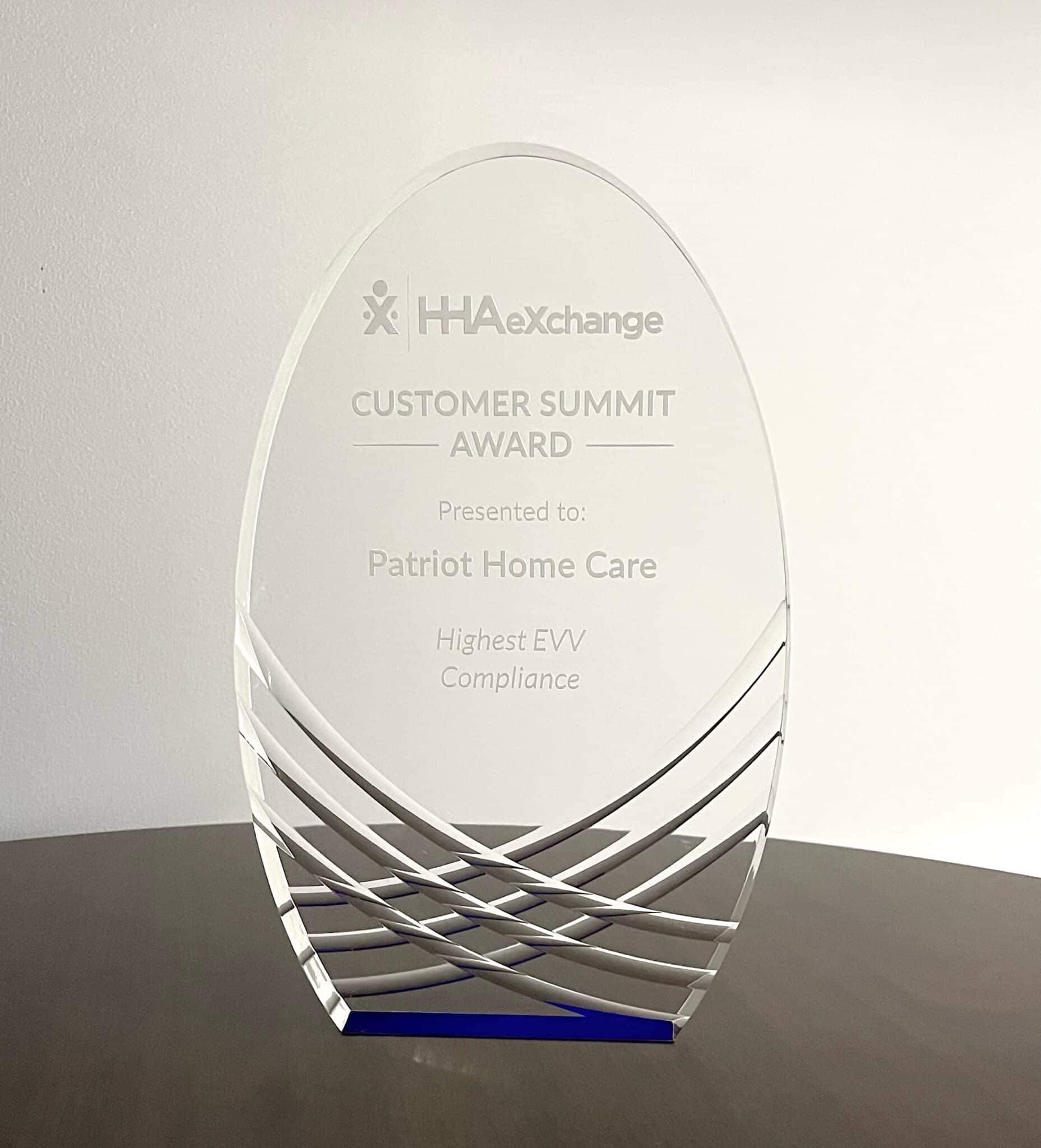 Patriot Home Care is the 2024 Winner of the HHAeXchange Customer Summit